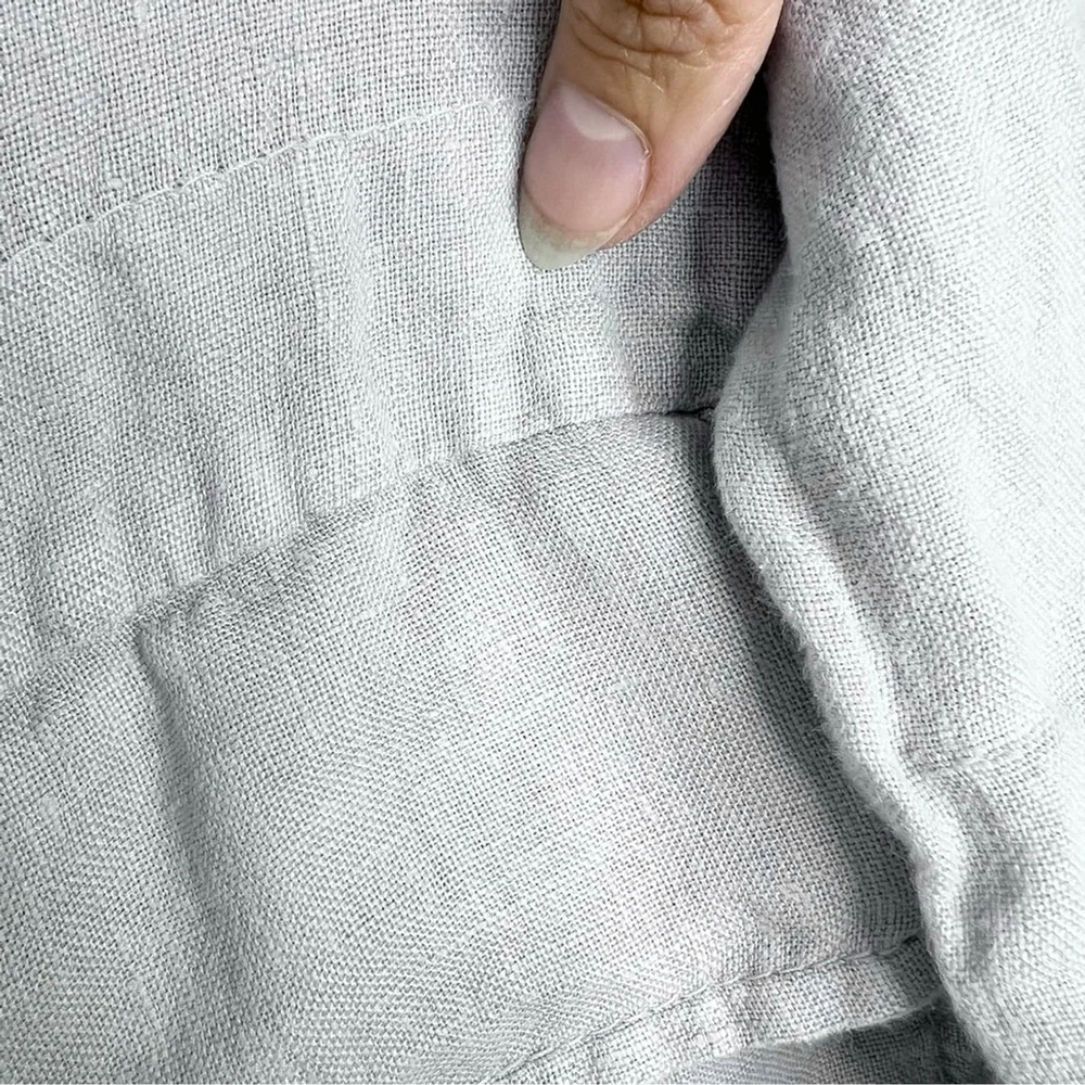 Made in Italy 100% pure Italian linen pale grey lightweight blazer jacket S
